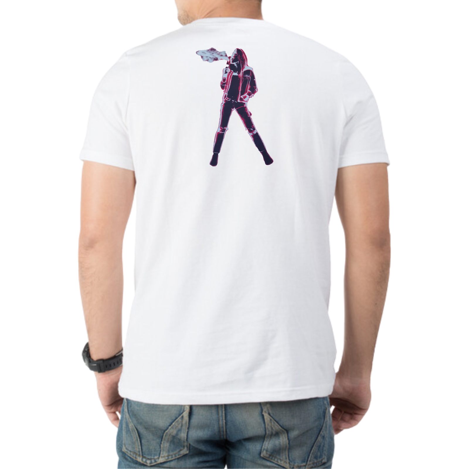 Red Vaping Men's Relaxed Fit Round Neck T-Shirt - Comfort and Style Combined