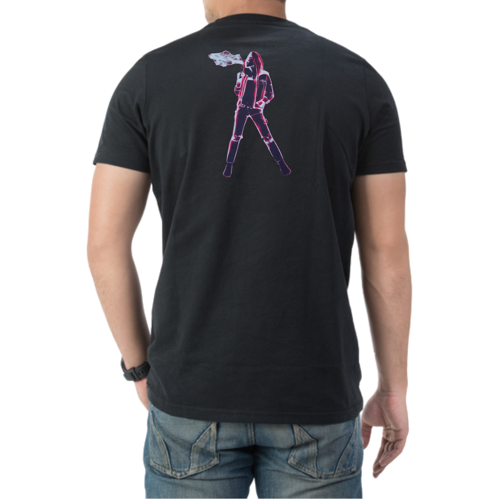 Red Vaping Men's Relaxed Fit Round Neck T-Shirt - Comfort and Style Combined