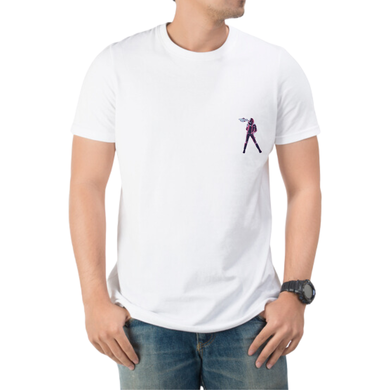 Red Vaping Men's Relaxed Fit Round Neck T-Shirt - Comfort and Style Combined