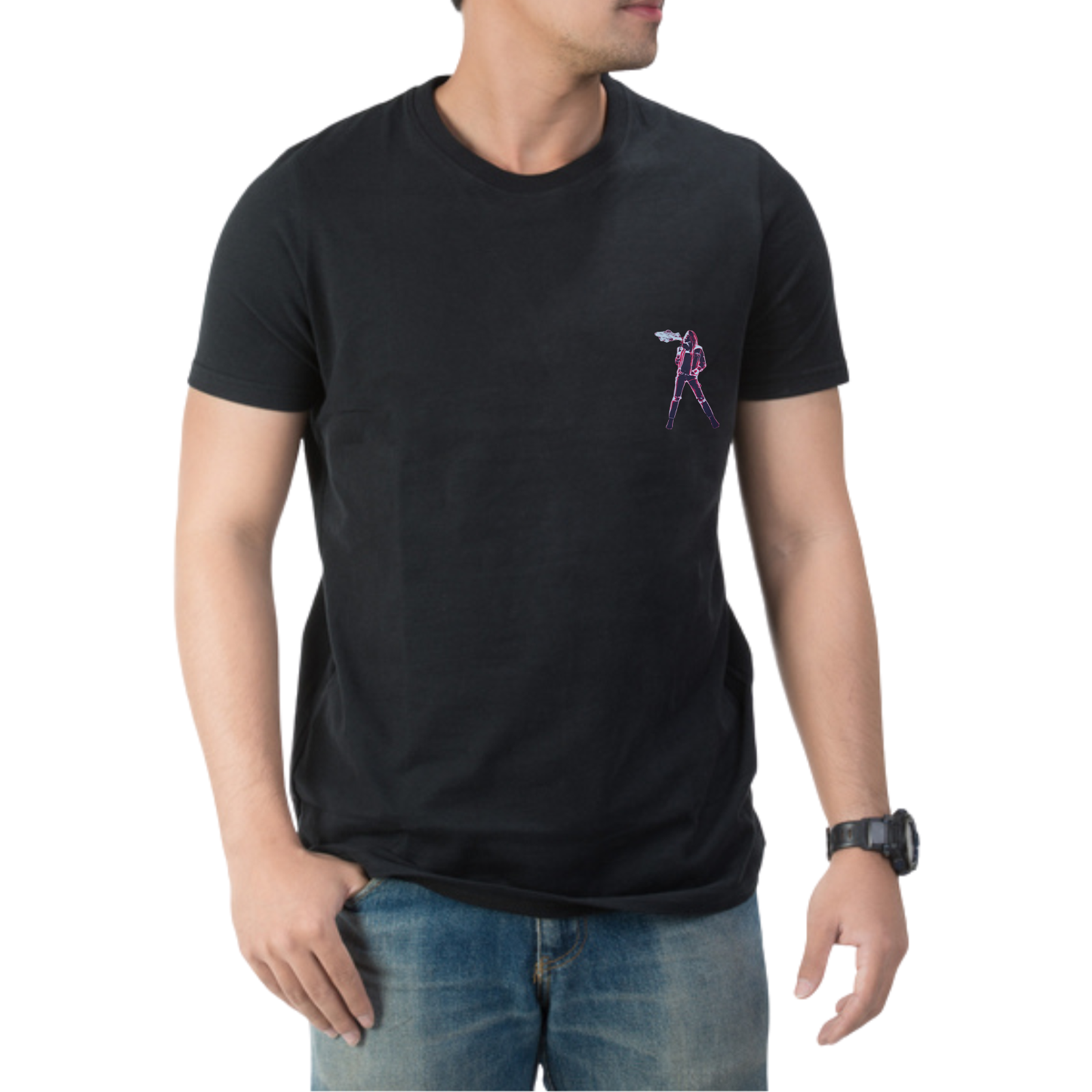 Red Vaping Men's Relaxed Fit Round Neck T-Shirt - Comfort and Style Combined