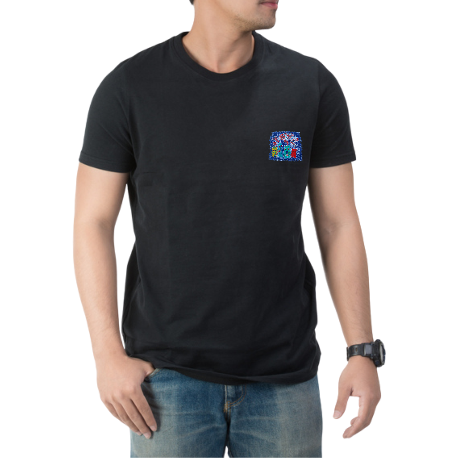 Blue Tornado Men's Relaxed Fit Round Neck T-Shirt - Comfort and Style Combined