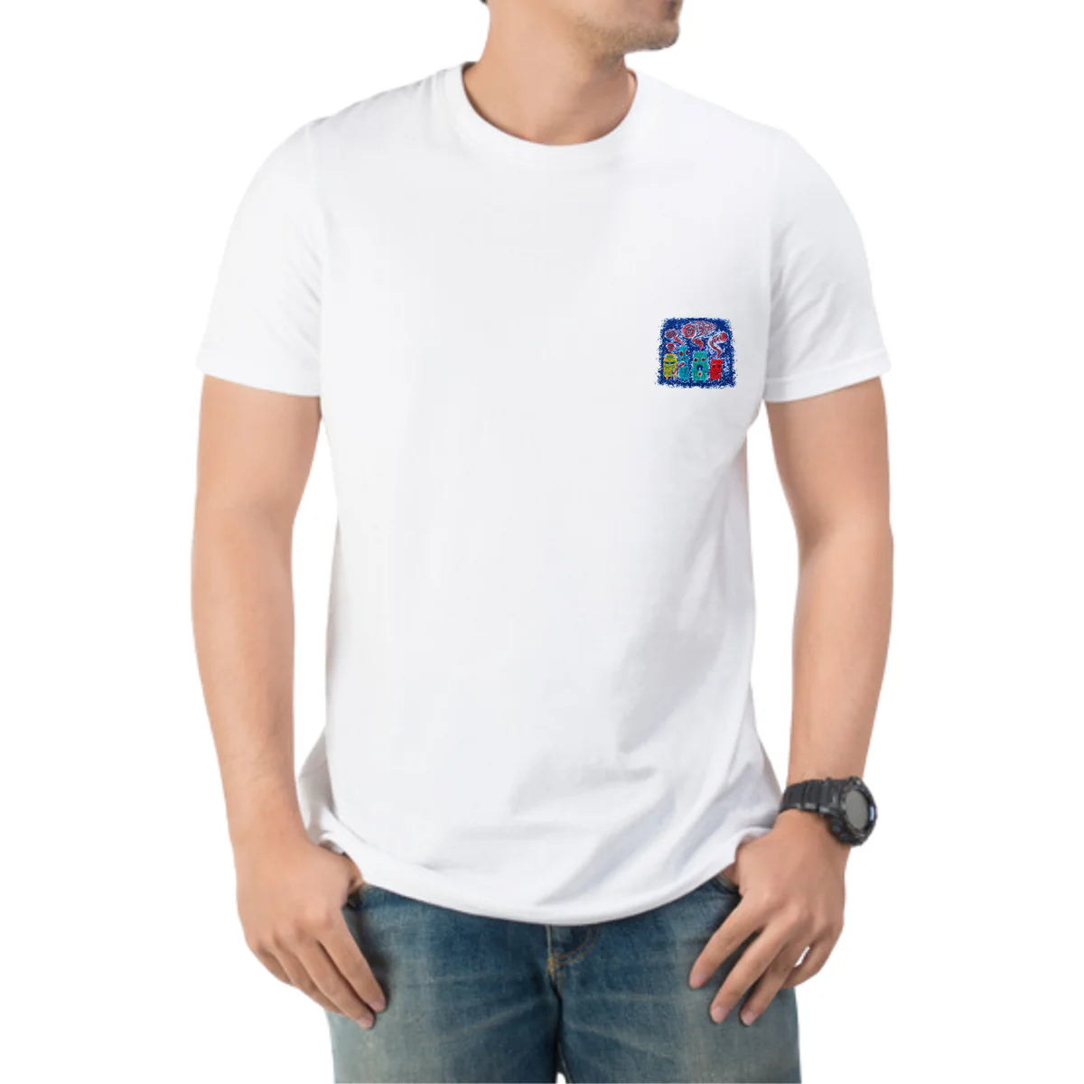 Blue Tornado Men's Relaxed Fit Round Neck T-Shirt - Comfort and Style Combined
