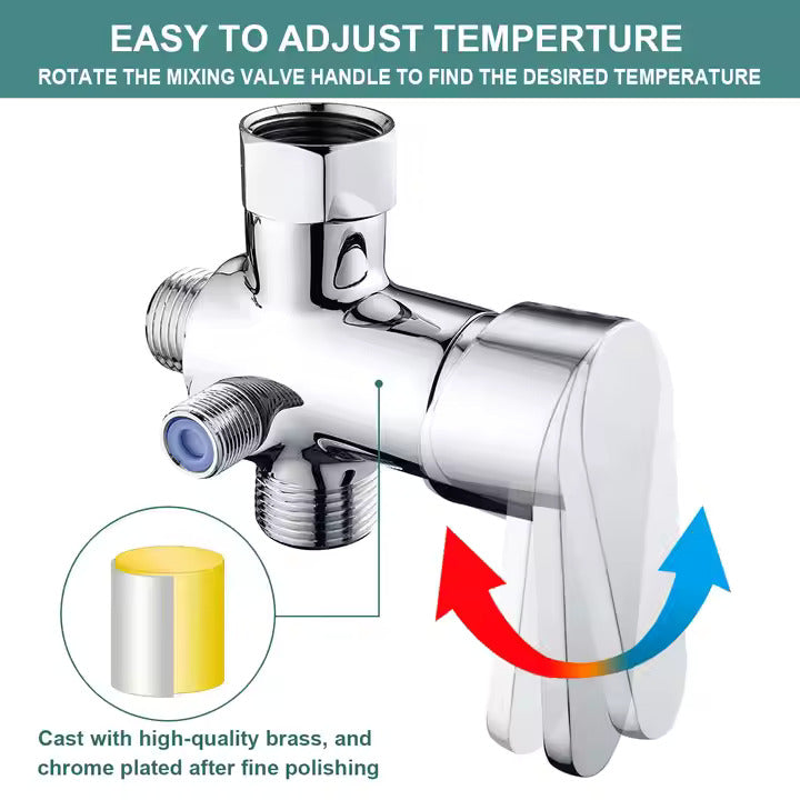 HOT N COLD Personal Hygiene Sprayer with Temperature Control Valve